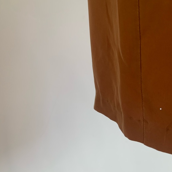 ❌SOLD❌ Vintage 90s 100% Silk Ochre Sheath Deadstock Dress - Picture 9 of 9